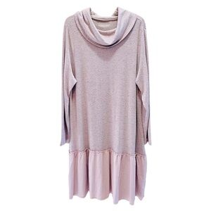 Soft Surroundings Pink Cowl Neck Dress 1X